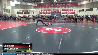 75 lbs Cons. Round 4 - Lukas Hogen, Mankato Mustangs vs Dennis Matthews, Wayzata Youth Wrestling