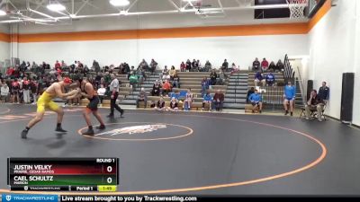 JV Boys-16 lbs Round 1 - Justin Velky, Prairie, Cedar Rapids vs Cael Schultz, Marion