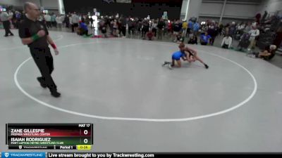 106 lbs Cons. Round 3 - Zane Gillespie, Premier Wrestling Center vs Isaiah Rodriguez, Fort Lupton Metro Wrestling Club