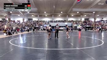 Girls 120 lbs Champ. Round 1 - Jaden Evans, Alvin C. York Institute vs Grace Voorhies, Seymour High School