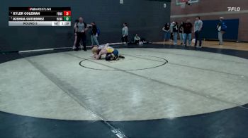 157 lbs Round 5 - Xyler Coleman, Fighting Squirrels Wrestling Club vs Joshua Gutierrez, Bear Lake Wrestling Club