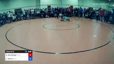 92 lbs Round Of 16 - Ben Bomberger, Poway High School Wrestling vs Cody Merrill, Daniel Cormier Wrestling Club