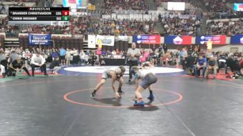 A - 103 lbs Quarterfinal - Brander Christianson, Columbia Falls vs Owen Wegner, Billings Central/Joliet