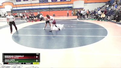 149 lbs Quarterfinal - Zach Sato, Wisconsin-Eau Claire vs Brendan Connolly, University Of Chicago