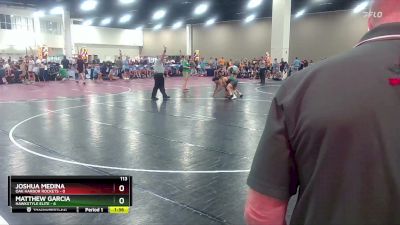 113 lbs Round 5 (10 Team) - Joshua Medina, Oak Harbor Rockets vs Matthew Garcia, Hawkstyle Elite