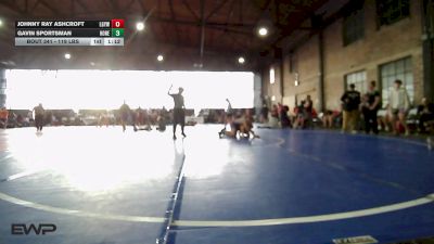 119 lbs Semifinal - Johnny Ray Ashcroft, Locust Grove Youth Wrestling vs Gavin Sportsman, Honey Badgers Wrestling Club