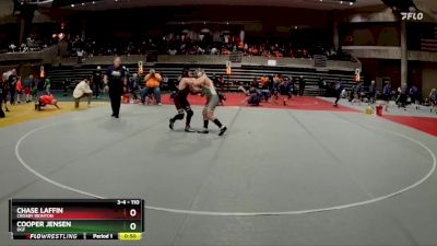 110 lbs Cons. Round 3 - Chase Laffin, Crosby Ironton vs Cooper Jensen, DGF