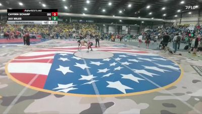 90 lbs Quarterfinal - Jax Miles, Team Champs vs Cayden Scharf, Dickinson Wrestling Club