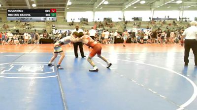 132 lbs Round Of 64 - Nolan Rice, TDWC Maniacs Blue - HSB vs Michael Canova, Iron Faith Gold - HSB