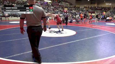 4A 175 lbs Semifinal - Porter Langham, Shiloh Christian School vs Brody Peters, Mena