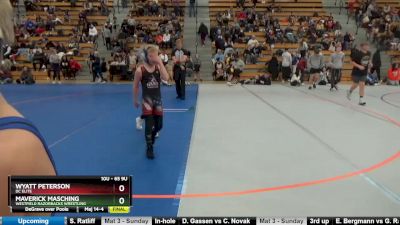 65 9U Cons. Round 4 - Wyatt Peterson, DC Elite vs Maverick Masching, Westfield Razorbacks Wrestling