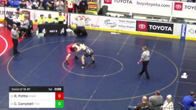 192 lbs Consi Of 16 #1 - Rylan Pottle, Chambersburg vs Coy Campbell, Titusville