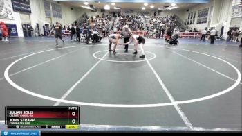 132 lbs Champ. Round 3 - John Strapp, Corona Del Mar vs Julian Solis, Calvary Chapel-SA