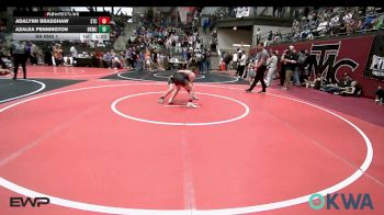 82 lbs Rr Rnd 1 - Adalynn Bradshaw, Sallisaw Takedown Club vs Azalea Pennington, Henryetta Knights Wrestling Club