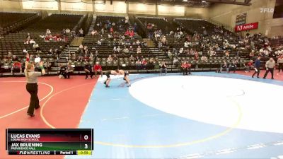 123 lbs Cons. Round 4 - Jax Bruening, Providence Hall vs Lucas Evans, Logan High School