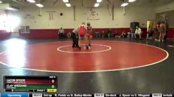 113 lbs Quarterfinal - Jacob Spoor, Liberty (Wentzville) vs Clay Wiegand, Mackinaw