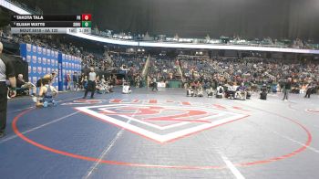5A 132 lbs Quarterfinal - Elijah Watts, South Brunswick vs Takota Tala, Parkwood High School