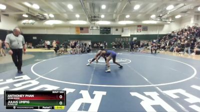 132 lbs Cons. Semi - Julius Umipig, Puyallup vs Anthoney Phan, River Ridge