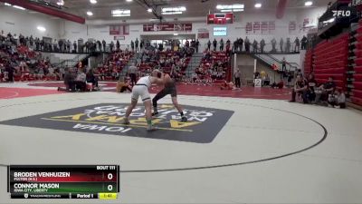 150 lbs Quarterfinal - Connor Mason, Iowa City, Liberty vs Broden VenHuizen, Fulton (H.S.)