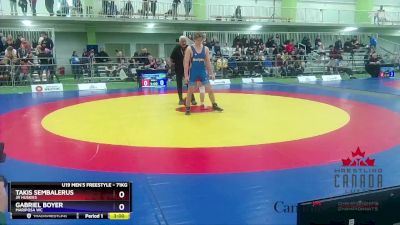 71kg Champ. Round 1 - Takis Sembalerus, Jr Huskies vs Gabriel Boyer, Mariposa WC