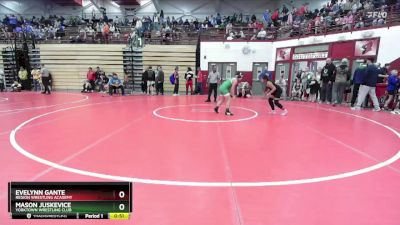 93 lbs 7th Place Match - Mason Juskevice, Yorktown Wrestling Club vs Evelynn Gante, Region Wrestling Academy
