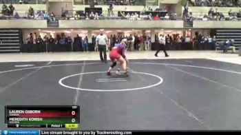 120 lbs Cons. Round 2 - Lauren Osborn, Slinger vs Meredith Korish, Holmen