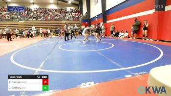 126 lbs Semifinal - Paizley Romine, Wagoner Takedown Club vs Josie Bentley, Woodland Wrestling Club