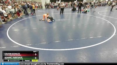 100 lbs Semifinal - Colton Schultz, Callan Wrestling Academy vs Dominic Marchack, Eierman Elite Wrestling Club