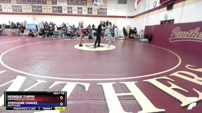 145 lbs Quarterfinal - Stephanie Chavez, Unattached vs Monique Turpin, Sacramento City College