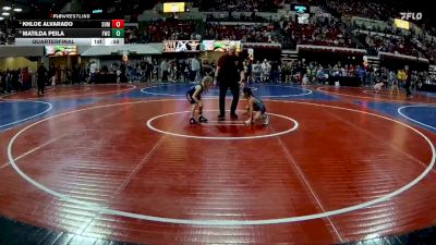 52 lbs Quarterfinal - Khloe Alvarado, Kalispell Wrestling Club vs Matilda Peila, Fergus Wrestling Club