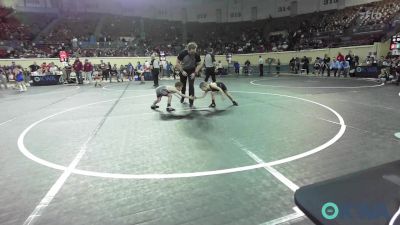 52 lbs Consi Of 16 #2 - Dean Reeves, Choctaw Ironman Youth Wrestling vs Kye Parker, Weatherford Youth Wrestling