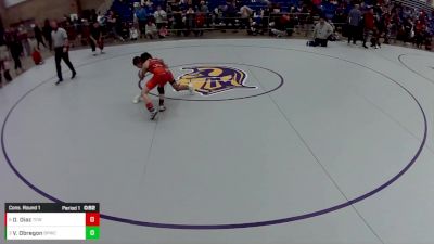 12U Boys - 58 lbs Cons. Round 1 - Vincent Obregon, Bulldog Premier Wrestling Club vs Darek Diaz, Team El1te Wrestling