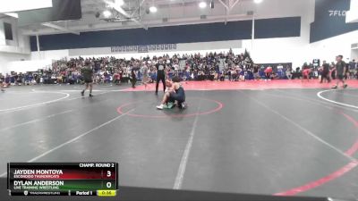 113 lbs Champ. Round 2 - Jayden Montoya, Escondido ThunderCats vs Dylan Anderson, Live Training Wrestling