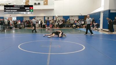 106 lbs Champ. Round 2 - Alex Spagnuolo, Hanover Park vs Sean Sevigny, Notre Dame West Haven