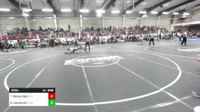 102 lbs Consi Of 4 - Tomas Benavides, No Team vs Derick Sandoval, Alamosa