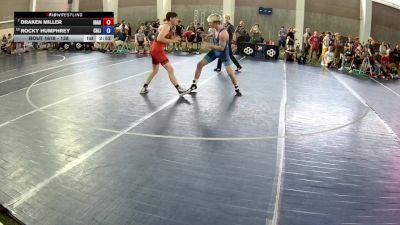138 lbs Champ. Round 2 - Draken Miller, Idaho vs Rocky Humphrey, California