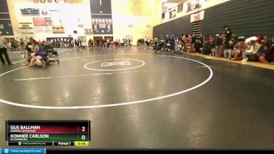 138 lbs Cons. Round 5 - Konner Carlson, Ellensburg vs Gus Ballman, Rogers (Spokane)