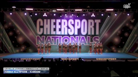 Hawaii All Stars - Kaboom [2026 L2 Junior - Small - C Day 2] 2026 CHEERSPORT National All Star Cheerleading Championship