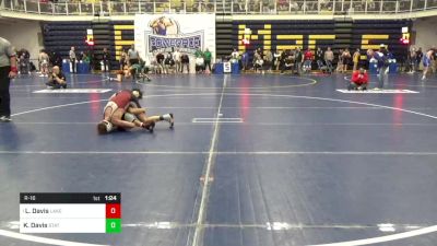 114 lbs R-16 - Liam Davis, Lake Highland Prep-FL vs Kael Davis, State College