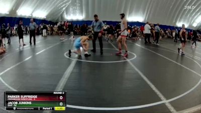 130 lbs Round 2 (8 Team) - Jacob Junkins, OMP vs Parker Suffridge, Crossroads Wrestling