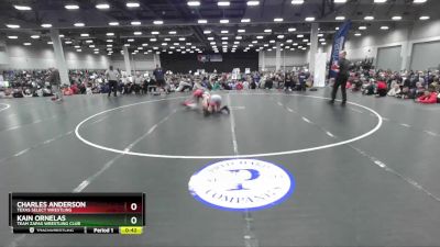 120 lbs Champ. Round 2 - Kain Ornelas, Team Zapas Wrestling Club vs Charles Anderson, Texas Select Wrestling