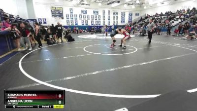 125 lbs Cons. Round 3 - Angelina Licon, San Dimas vs Adamaris Montiel, Hueneme