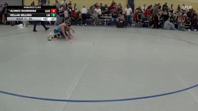 90 lbs Quarterfinal - Alonzo Rodriguez, Colman Area Youth Wrestling vs Kellan Sellers, LAW