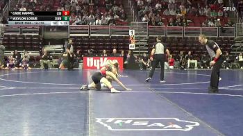1A-126 lbs Cons. Semi - Waylon Logue, Southeast Warren/Melcher-Dallas vs Cade Happel, Lisbon