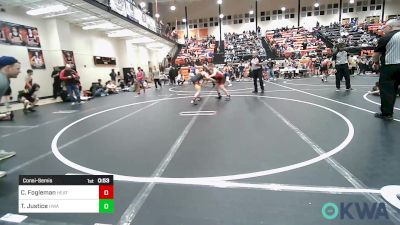 110 lbs Consolation - Caleb Fogleman, Heat vs Tynan Justice, HURRICANE WRESTLING ACADEMY