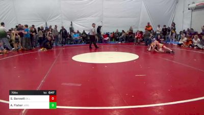 70 lbs Quarterfinal - Silas Bennett, Gillett vs Alexander Fisher, Jersey Shore