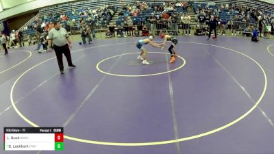 10U Boys - 71 lbs Champ. Round 1 - Graeme Lockhart, Central Iowa Wrestling Club /Team Intensity vs Logan Buck, Bad Karma Wrestling Club