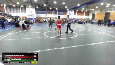 106 lbs Champ. Round 1 - Blake Woodward, Buchanan vs Anthony Hernandez, Santa Ana