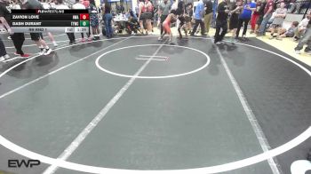 85 lbs Rr Rnd 1 - Zavion Love, HURRICANE WRESTLING ACADEMY vs Dash Durant, Team Tulsa Wrestling Club