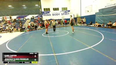 197 lbs Cons. Round 3 - Jeremiah (Luke) Feddeler, Wheaton College vs Gabe Carter, UW-LaCrosse